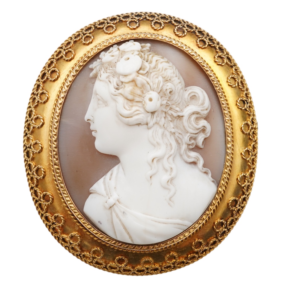 A cameo brooch, second half 19th century